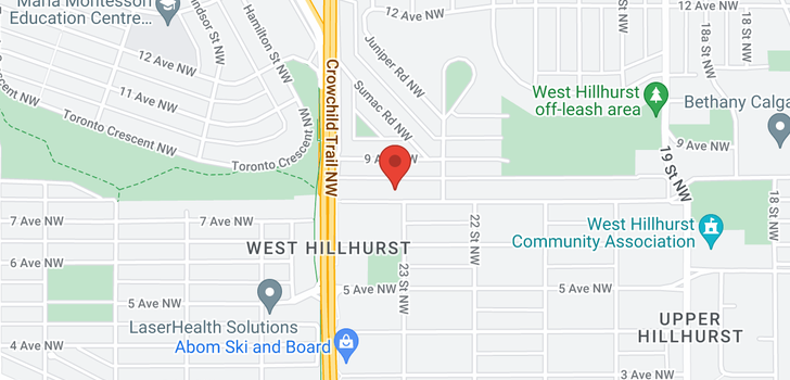 map of 2410 7 Avenue NW